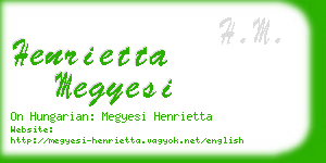 henrietta megyesi business card